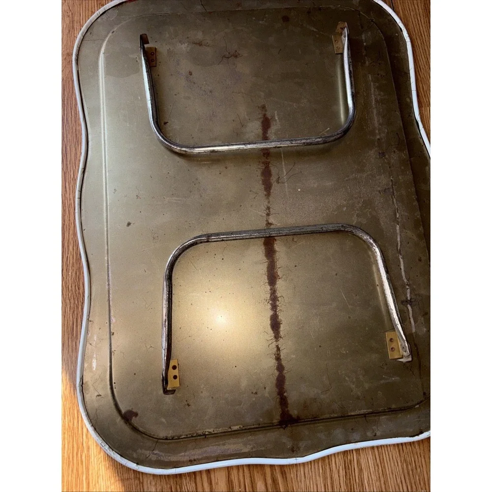 Vintage 1970's TV Lap Tray Folding Legs Butterfly Pattern 17x22 MCM Bed Retro